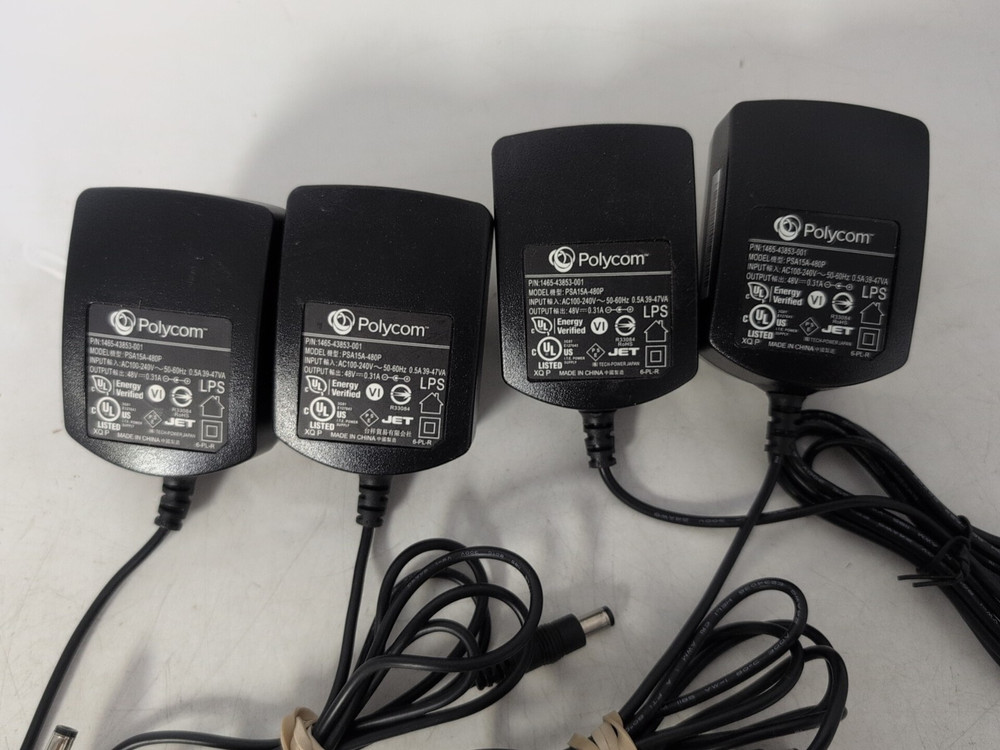 LOT OF 4 POLYCOM PSA15A-480P