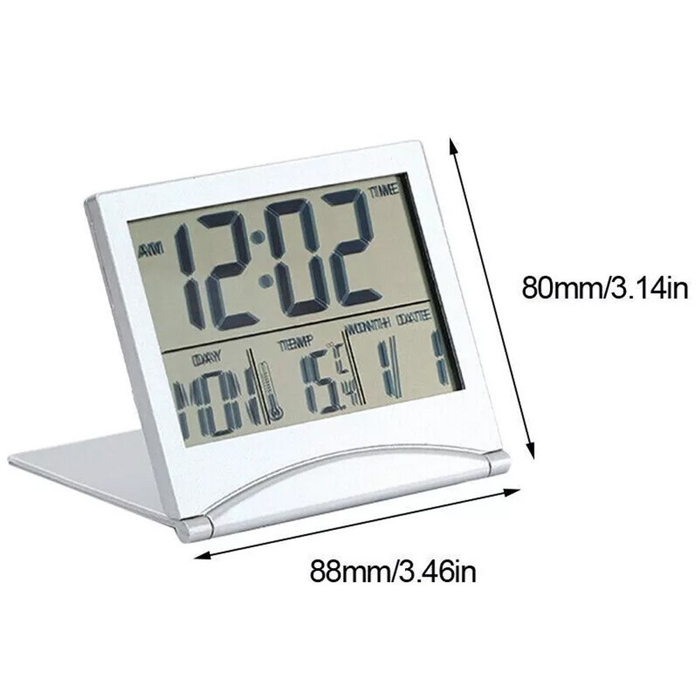 Large Screen Portable Alarm Clock for Traveling with Timer Functionality
