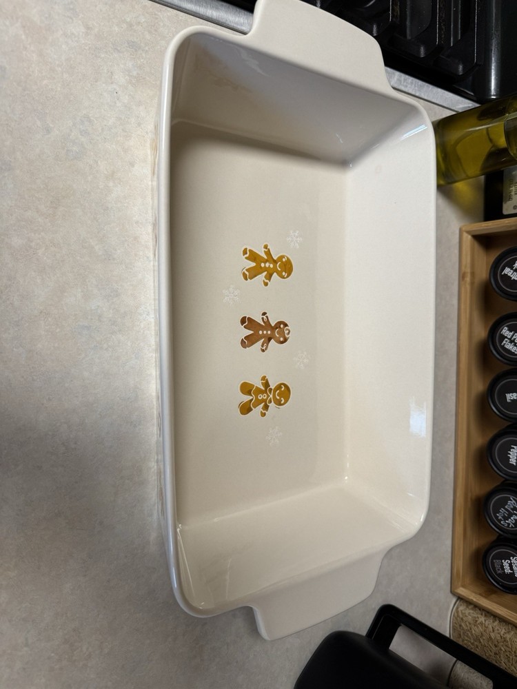 Prima Design Holiday Gingerbread Casserole Baking Dish