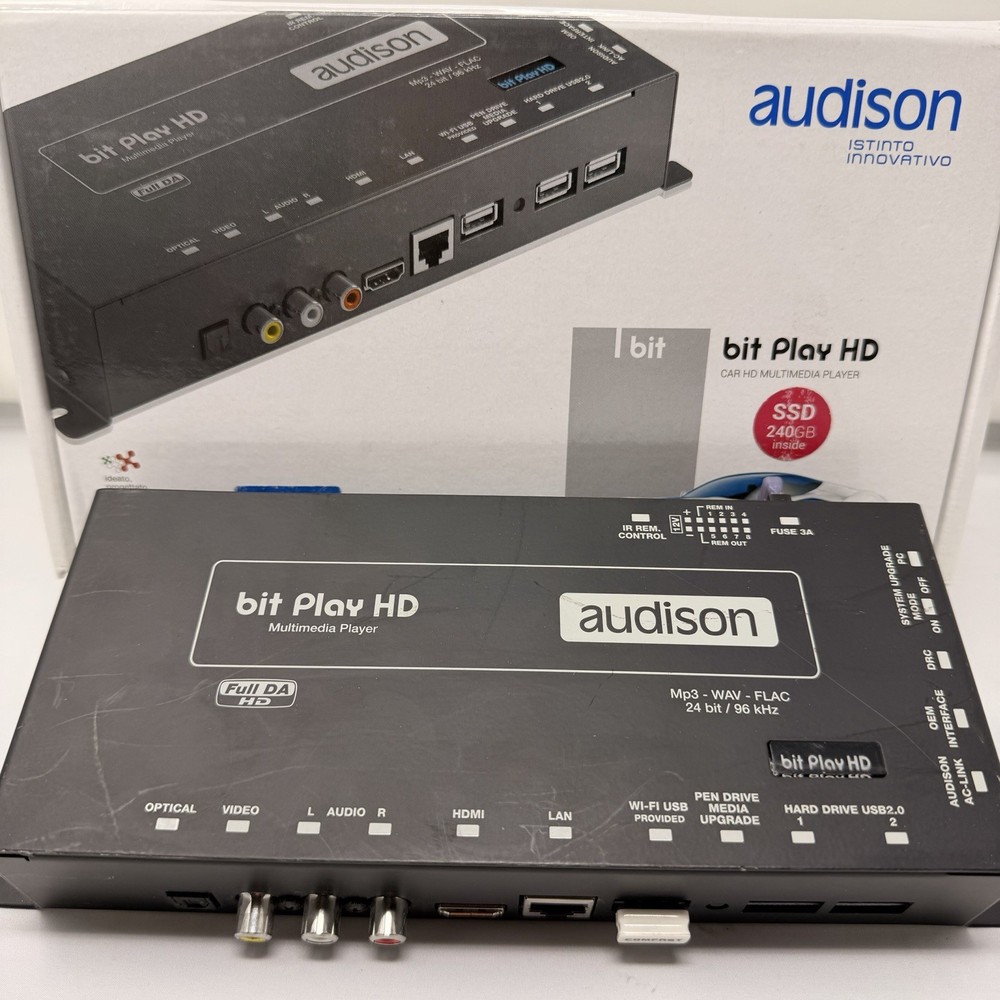 Audison Bit Play HD w/ 240gb SSD - Multimedia Player - Complete & Tested