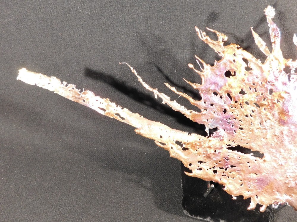BIG! Bright Solid Solid COPPER Splash ART Sculpture Arizona 335gr