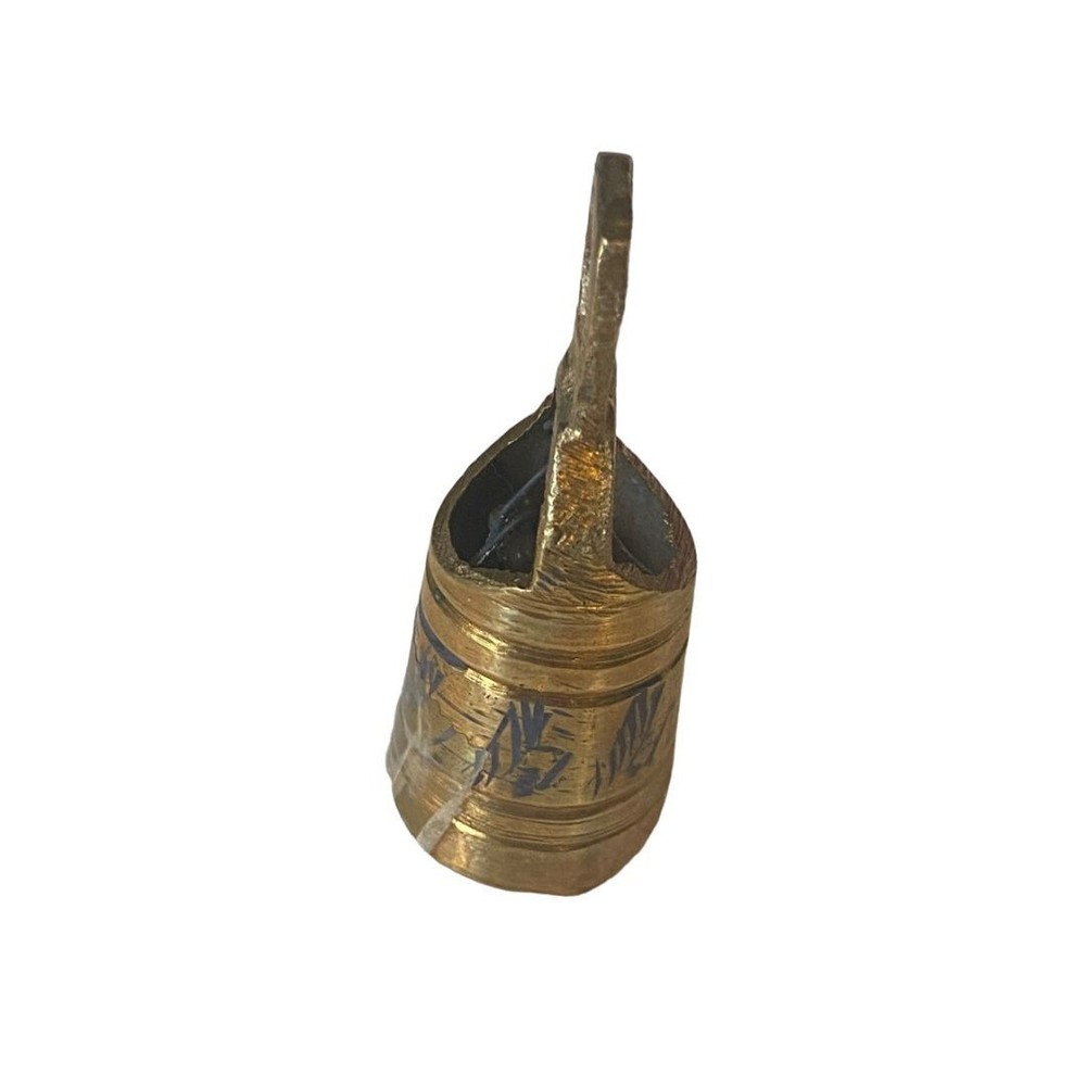 Small Engraved Brass Etched Bell 2" tall 15/16" diameter