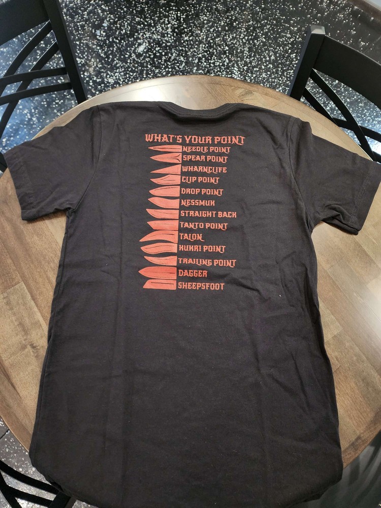 Custom Knife Tshirt, What's Your Point