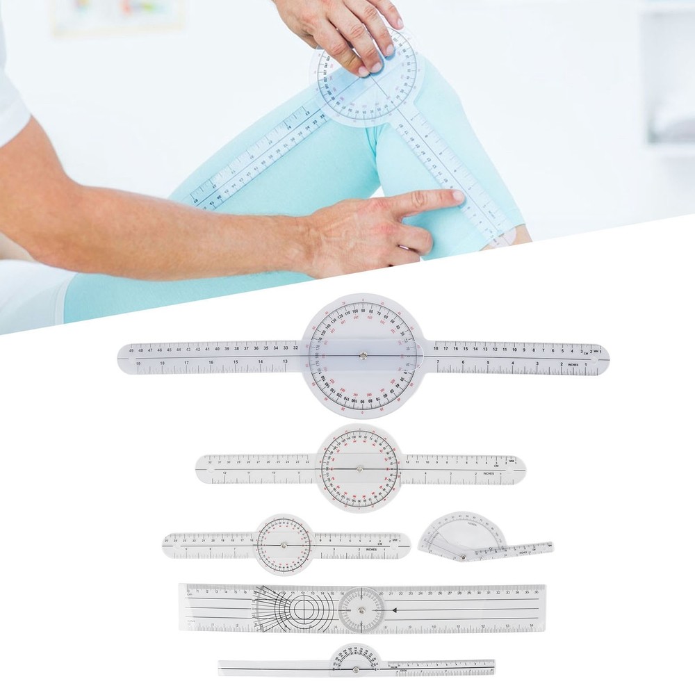 6Pcs Spinal Goniometer Joint Angle Protractor Ruler For Joint Recovery