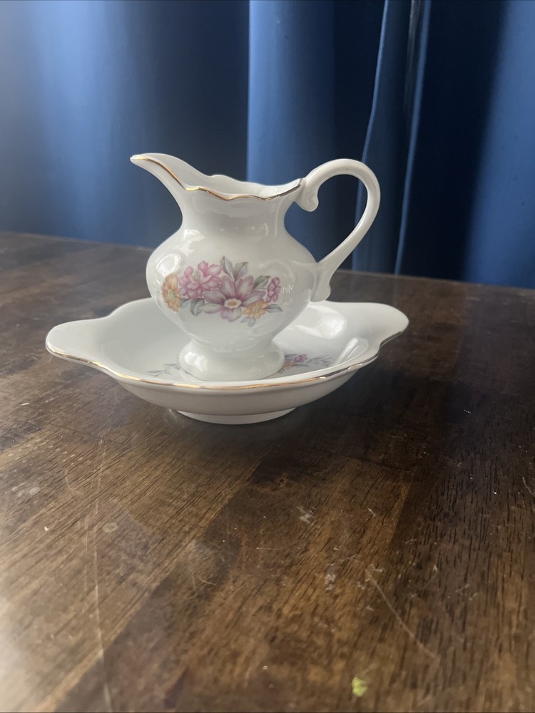 Vintage Pitcher With Drip Plate