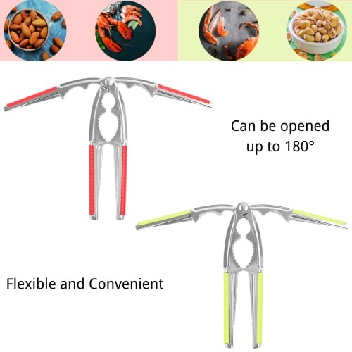 8 Pcs Nut Crackers for All Nuts Nutcracker Pecan Walnut Nut Crackers with 2#