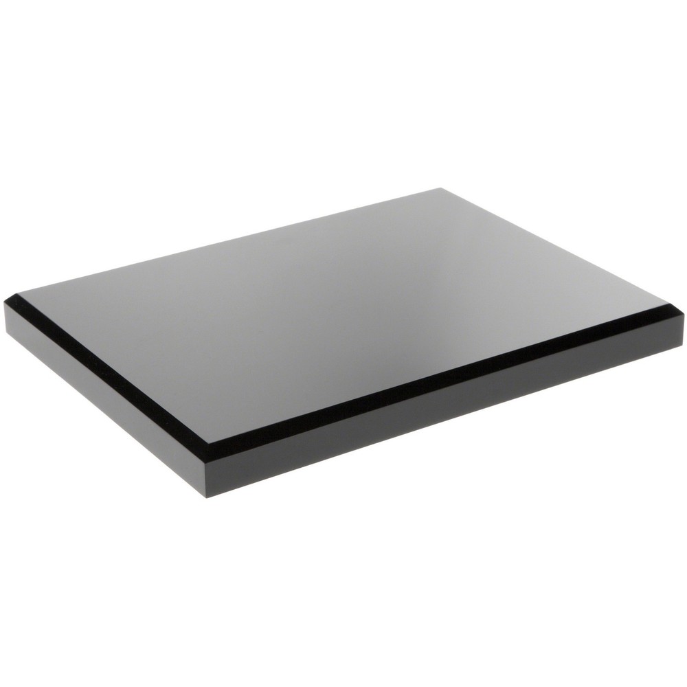 Plymor Black Acrylic Rectangular Beveled Display Base, 8" W x 6" D x 0.75" H
