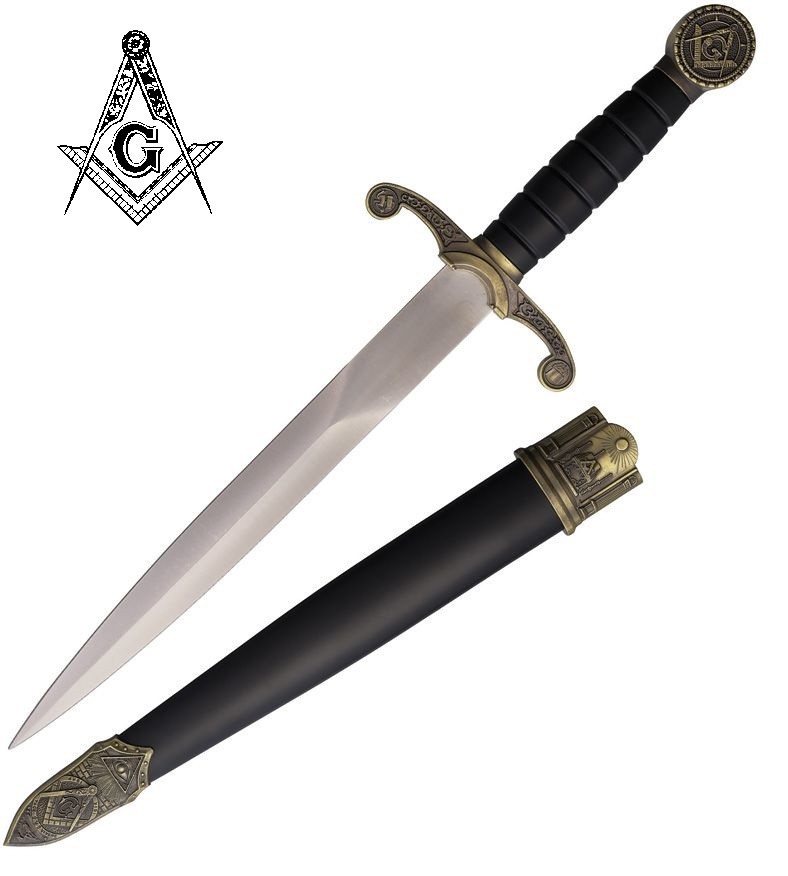 Classic Dagger Knife Masonic with Scabbard