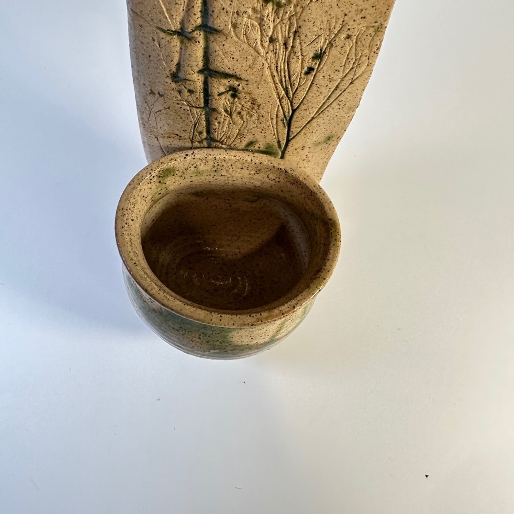 Signed Studio Art Pottery Plant Holder Signed