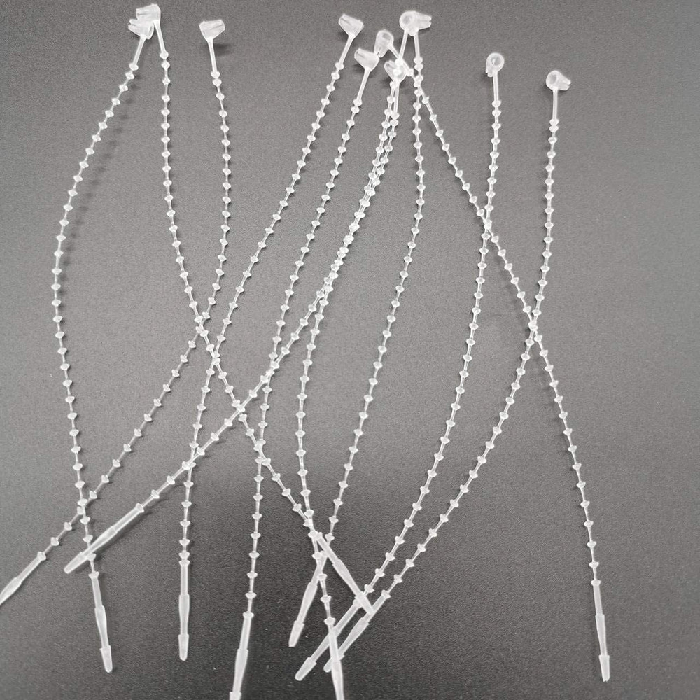 Pack of 1000Pcs Snap Lock 5" Pin Adjustable Security Beaded Loop Tie Plastic ...