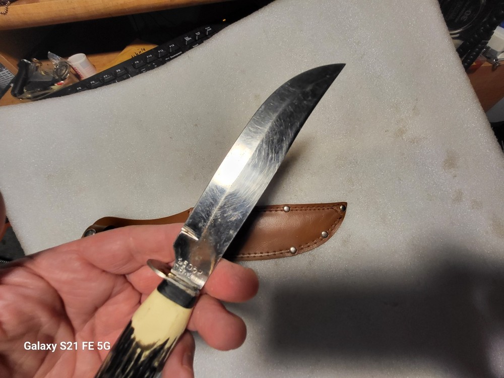 Precise Sporting Cutlery Hi Stainless Fixed Blade Knife & Sheath