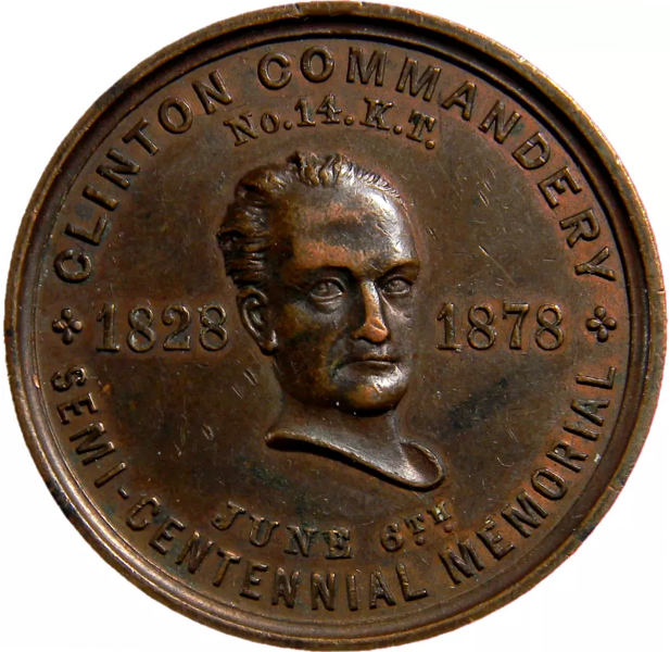 1828-1878 Clinton Commandery Medal