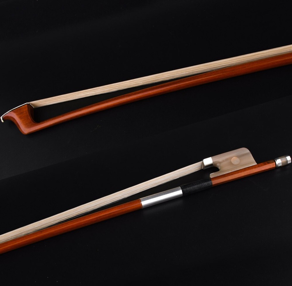E.Sartory Copy Master Pernambuco Cello Bow 4/4 White OX Big eye Frog Silver Fast