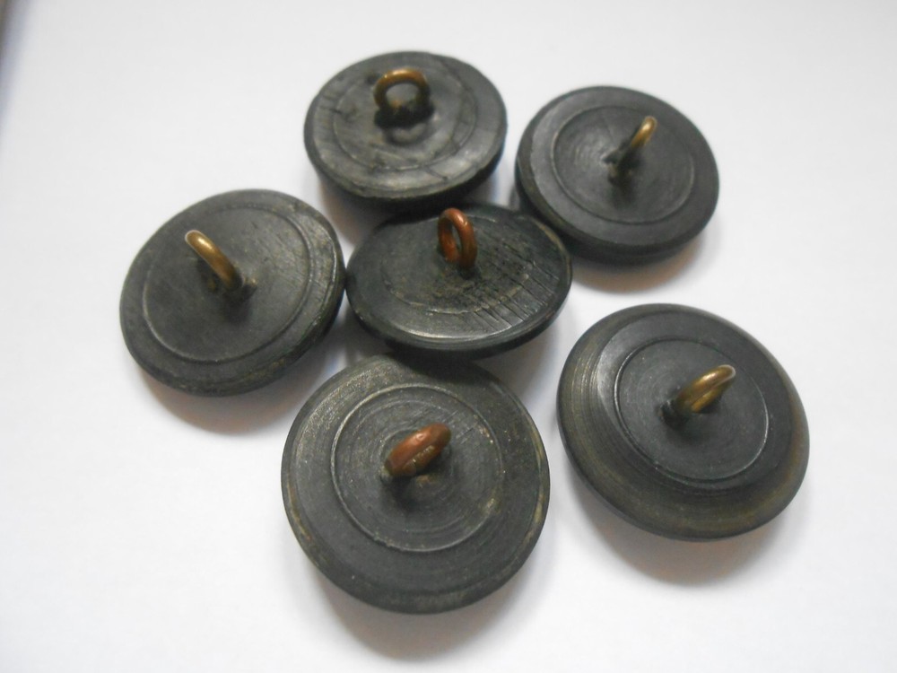 12 Royal Navy black compressed horn 2cm RN uniform buttons