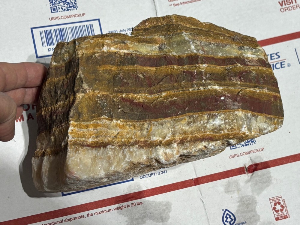 Z~ Travertine Onyx Faced Rough 10 Lbs