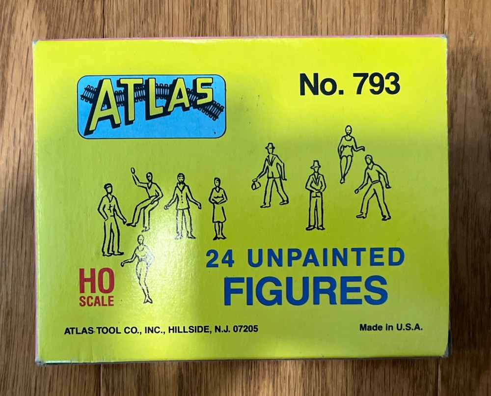 Ho Scale Atlas 24 Unpainted Plastic Figures No. 793