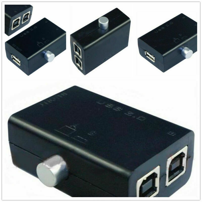 2-Port USB 2.0 Sharing Share Switch Box Hub PC Computer Scanner Printer Manual