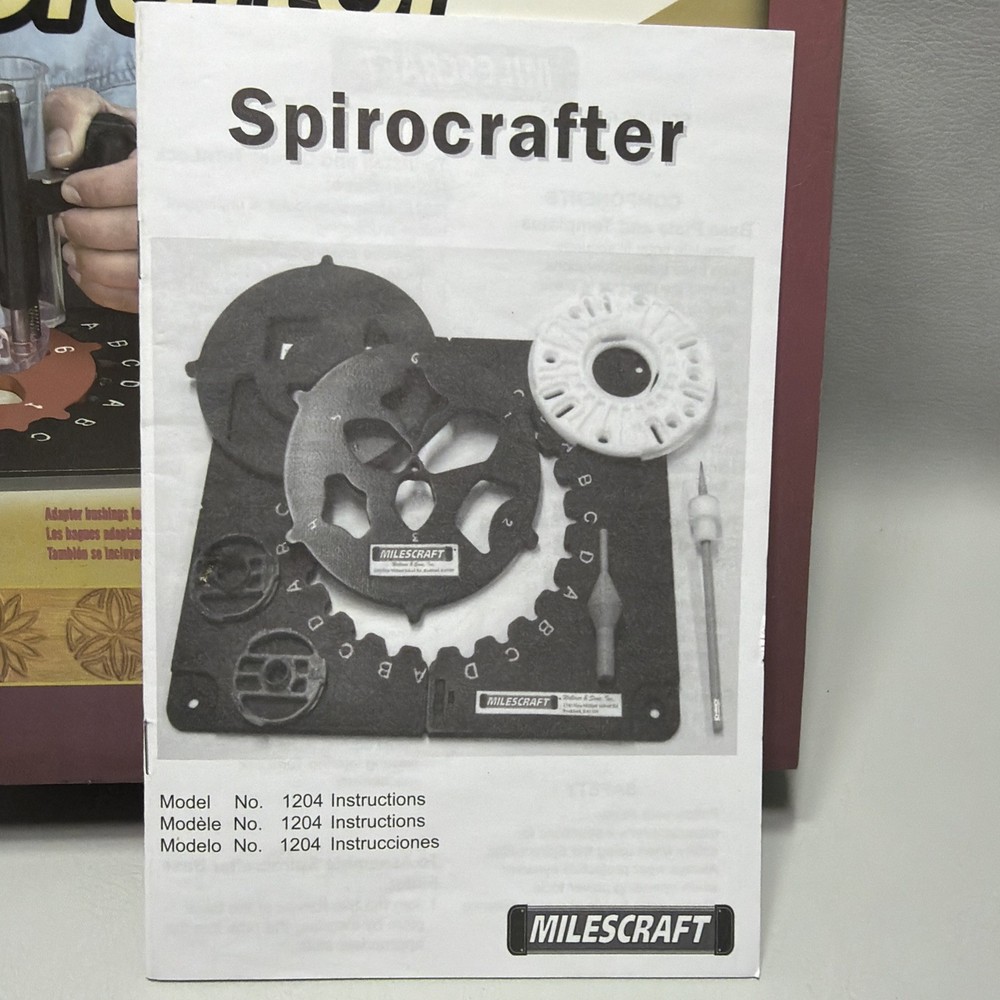 Milescraft SpiroCrafter TurnLock 1204 Create Patterns Stencils Wood Plastic