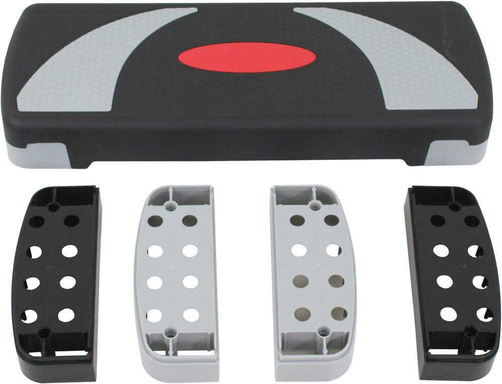 31" Aerobic Step Platform, 3 Levels Adjustable Height Steppers for Exercise at H