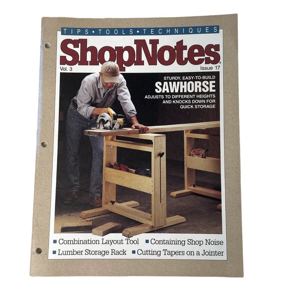 ShopNotes Magazine Issue 17 1994 Illustrated u Tips Tools Techniques Vintage