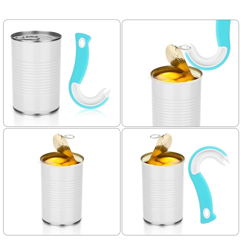 Easy Open Ring Pull Can Opener, J Hook Opener Tab with M, Blue