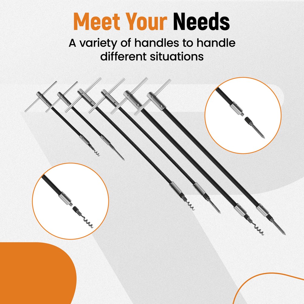 23pcs Packing Extractor Set, Flexible Shaft Corkscrew Pulling Hook Set