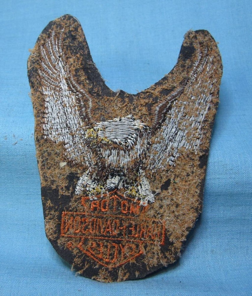 Harley Davidson Eagle Patch - 5" Motorcycle Jacket Embroidered Leather Patch