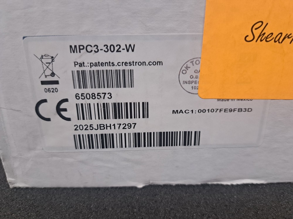 New, Crestron, MPC3-302-W, WALL MOUNTED CONTROL PANEL BOARD