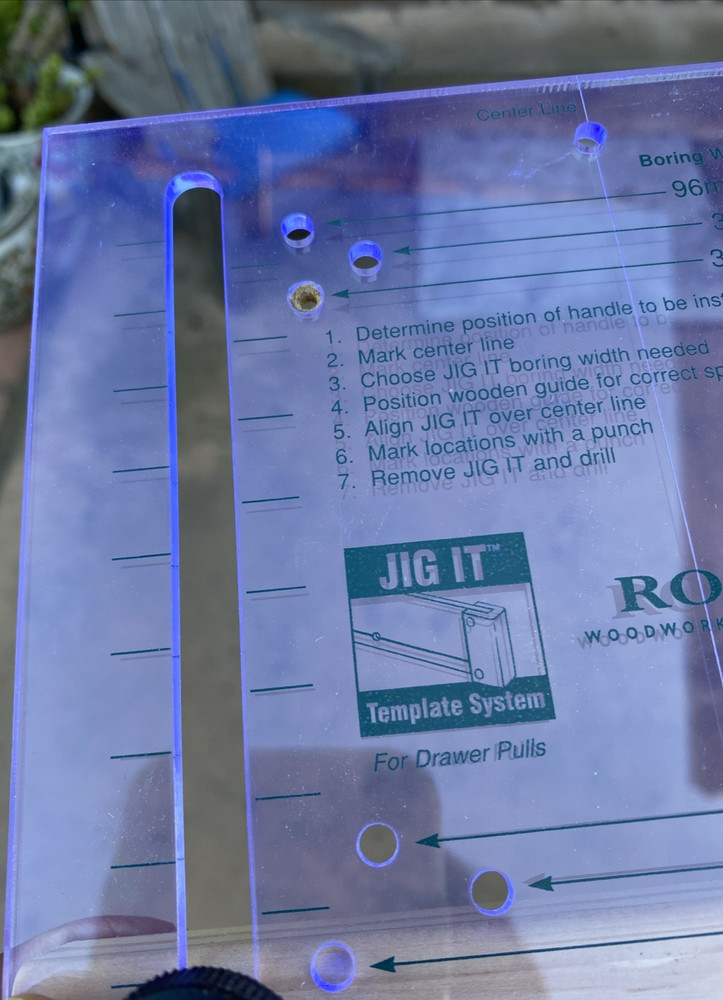 Drawer Pull Template Jig