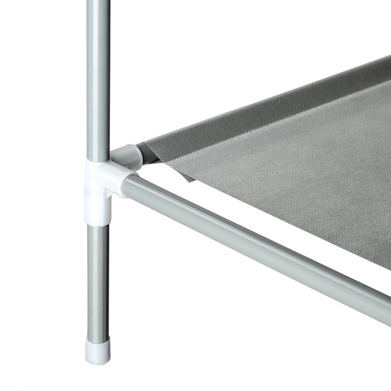 3 Tier Shoe Rack Compact Non-woven Fabric Organizer Stackable Storage Solution