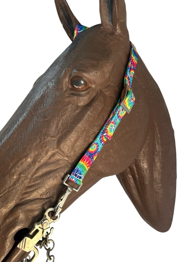One Ear Bridle With Quick Change Links Tie Dye