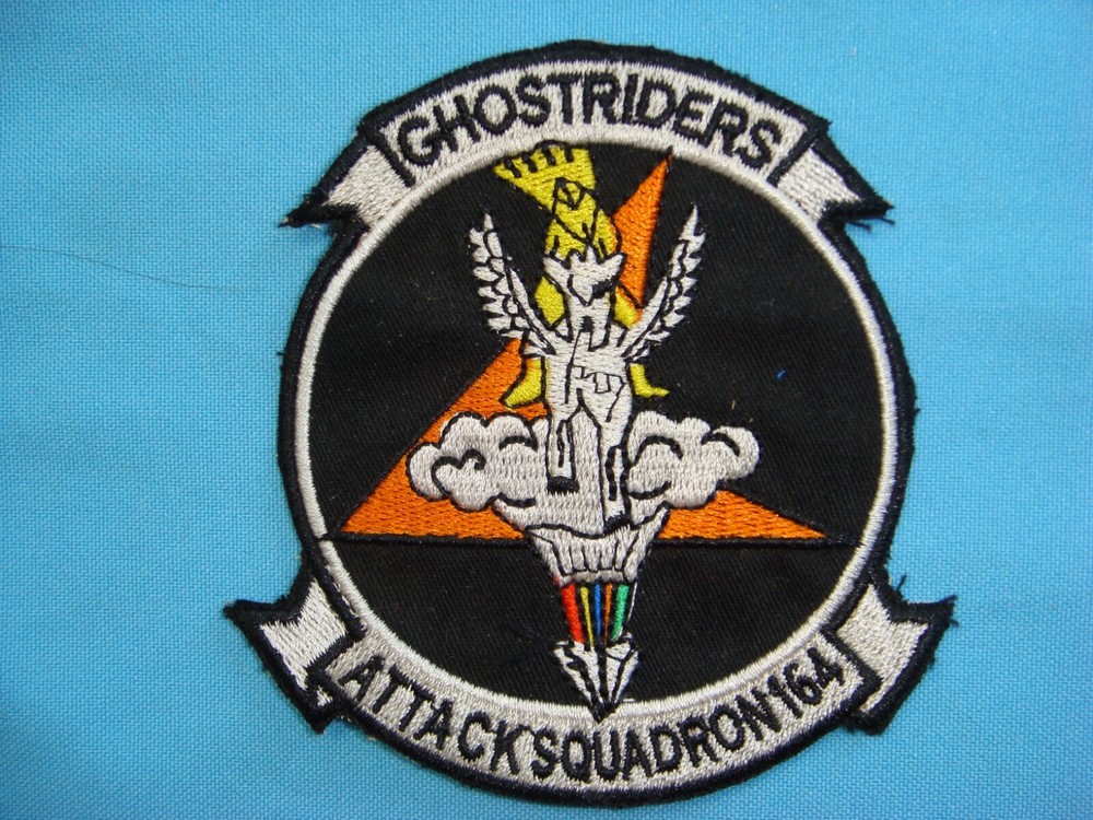 VIETNAM WAR PATCH, US NAVY ATTACK  SQUADRON - 164 GHOST RIDERS