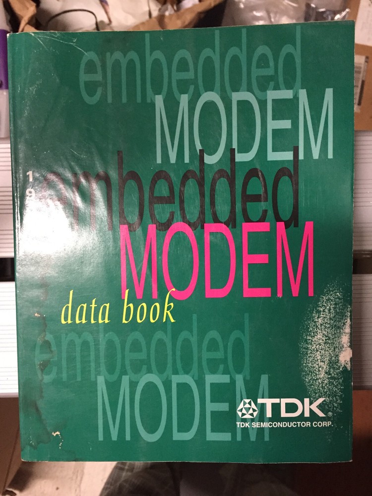 Data Book = TDK Embedded Modems for Communication Solutions Semiconductor 1994 =
