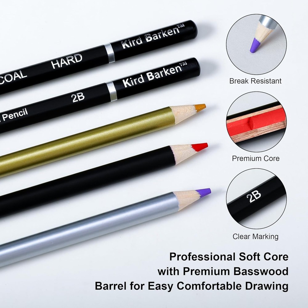 70 PCS Art Supply Drawing Set, Pro Art Supplies with Tutorial,Colored, Graphi...