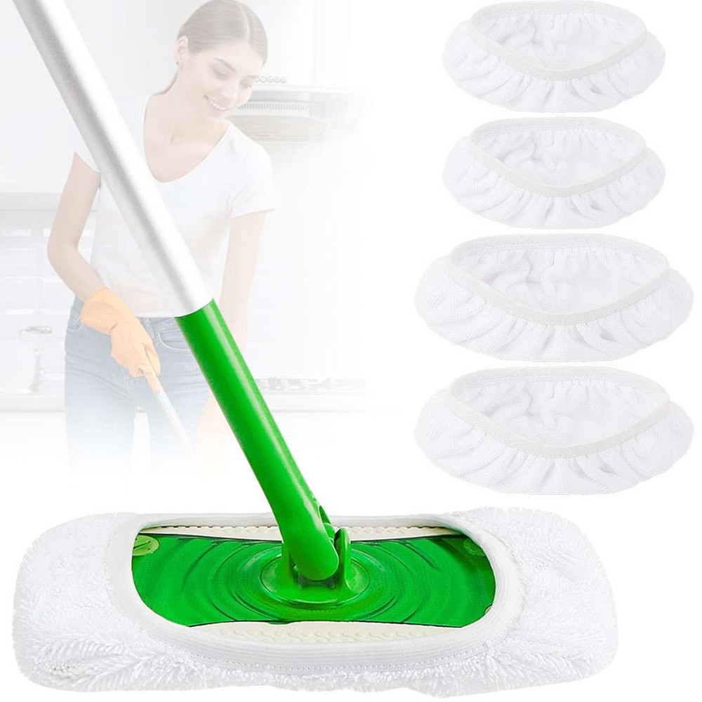 2Pc Microfiber Mop Pads Compatible With Swiffer WetJet Reusable Machine Washable
