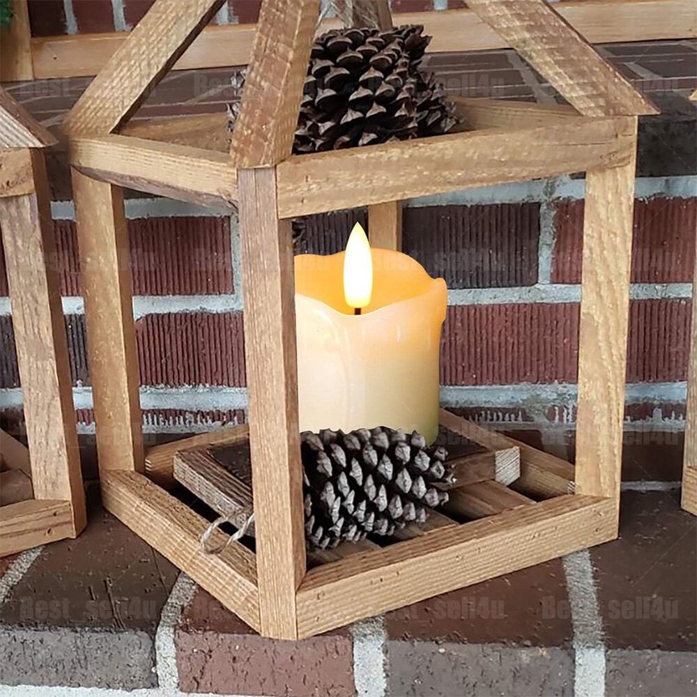 6pcs Flickering Real Wax LED Tea Light Votive Candles with Timer Remote Control