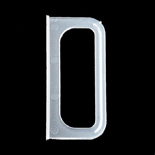 4 Pack - Wide Hollow Pull Tabs for Window Screens - Black / Clear