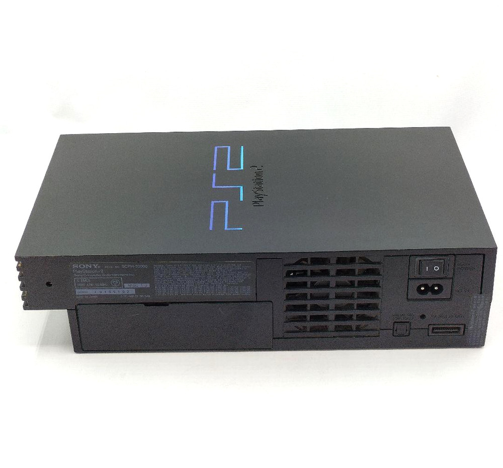 Sony PlayStation 2 PS2 SCPH-30000 Black Console Tested w/ Box, Controller, Cable