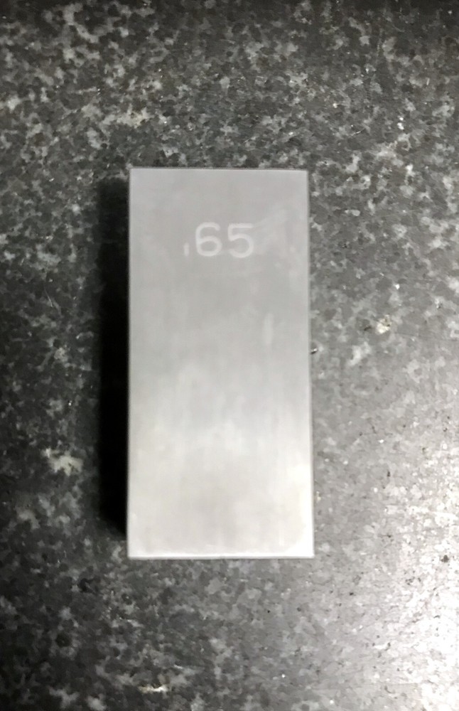 .6500 CARBIDE  GAGE BLOCK Grade 2 Rectangular SOLID CARBIDE WRINGS TOGETHER WELL