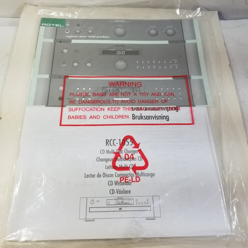 Rotel RCC-1055 CD Changer Owners Manual