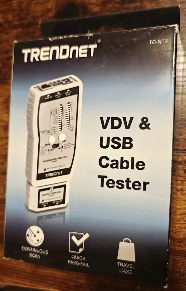 TRENDnet TC-NT3, VDV & USB Cable Tester