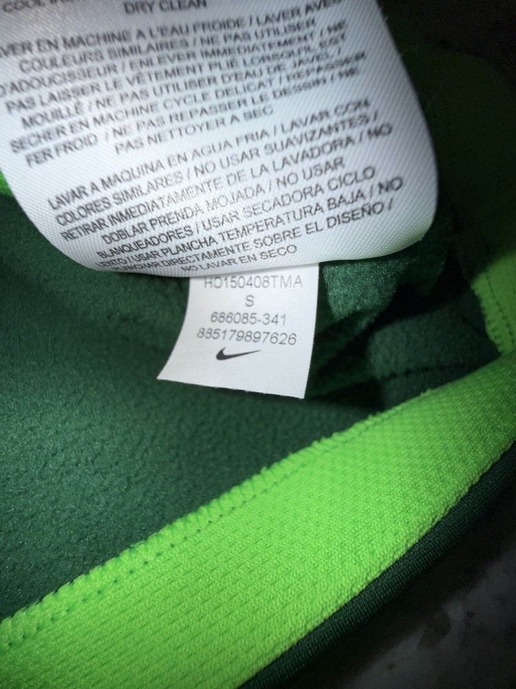 Nike Golf Therma-FIT 1/2 Zip Pullover Men's Small Green Neon Jacket EUC