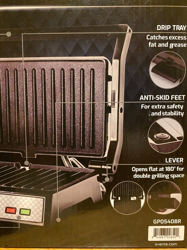 OVENTE Electric Panini Grill GP0540BR