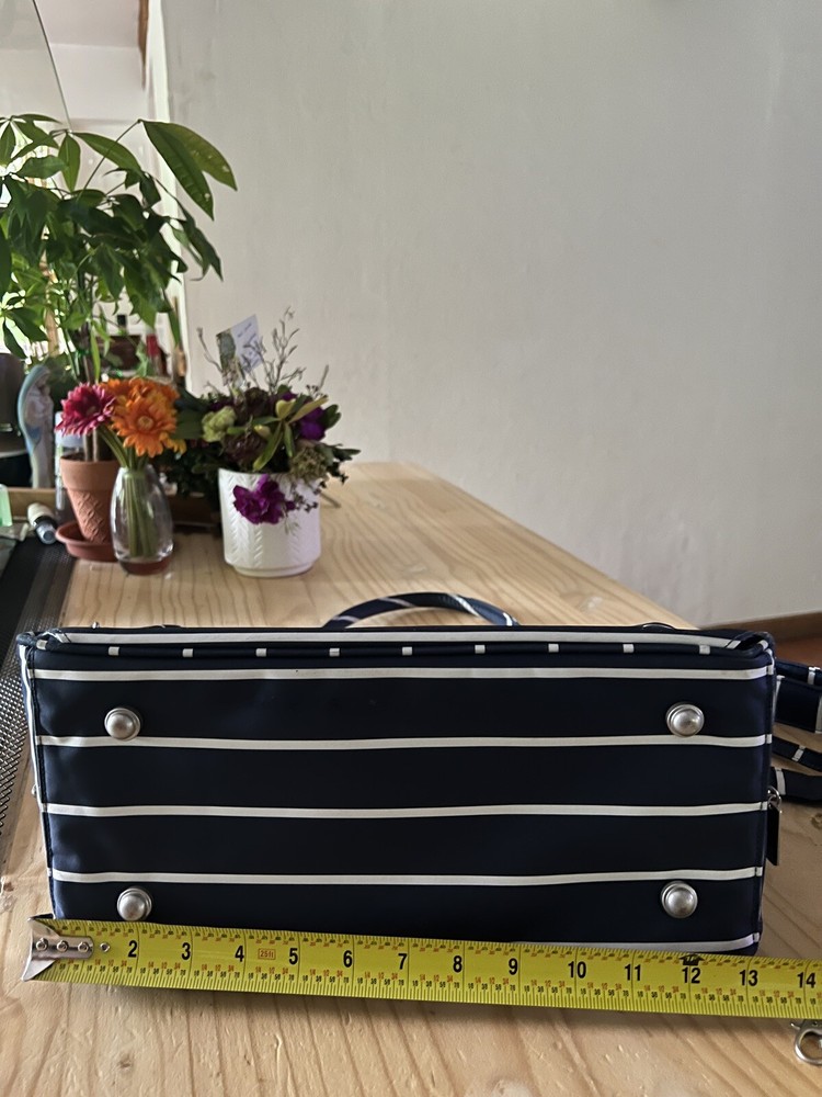 Ju Ju Be Baby Diaper Bag Backpack Stripped Blue & White