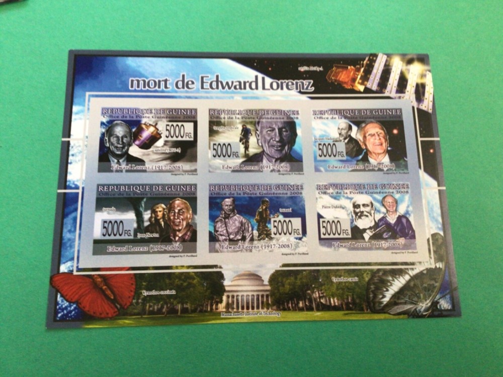Rep Guinea Edward Lorenz Space Exploration mint never hinged stamps sheet A17163