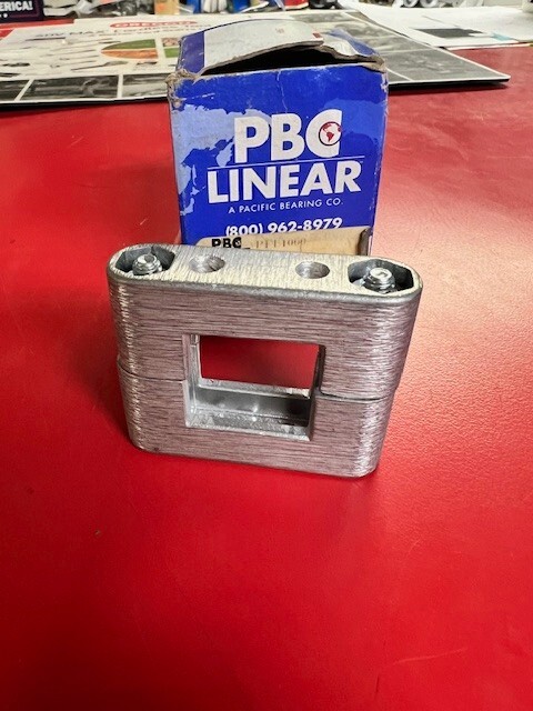 PBC LINEAR PFL1000 Square Accessory Clamp, 1", Cast Aluminum, NEW