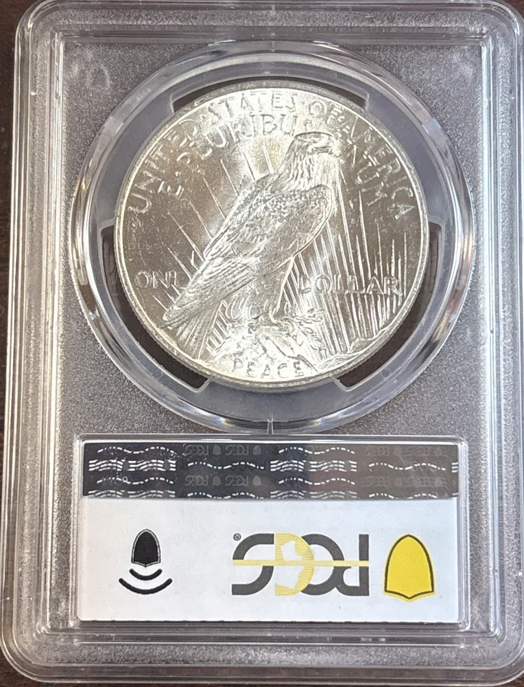 1922 S $1 Peace Silver Dollar PCGS MS62