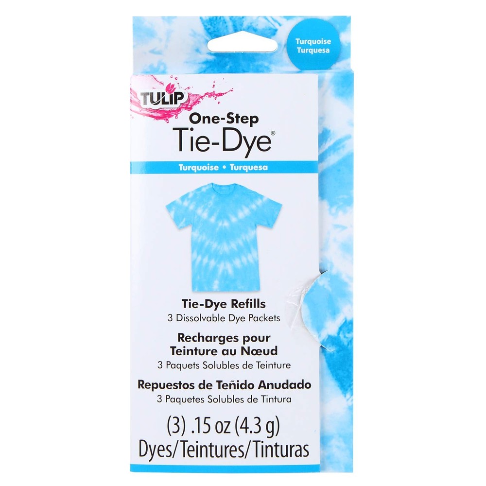 Turquoise One Step Dye Refills 3 Pack Dissolvable 4 Oz Each Eco Friendly
