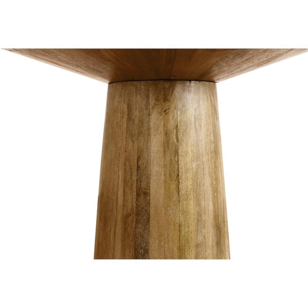 Pemberly Row 36" Solid Wood Round Bar Table in Distressed Natural Finish