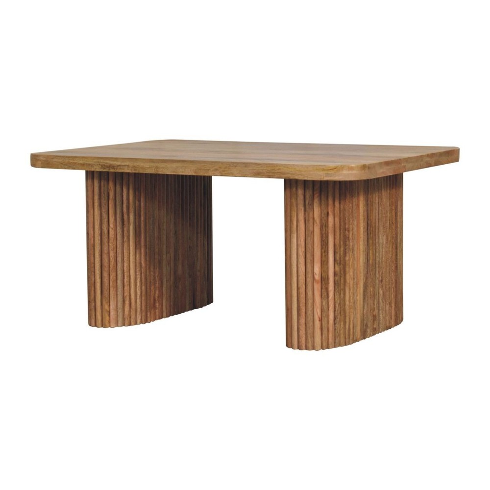 Modern Oak-ish Mango Wood Bench